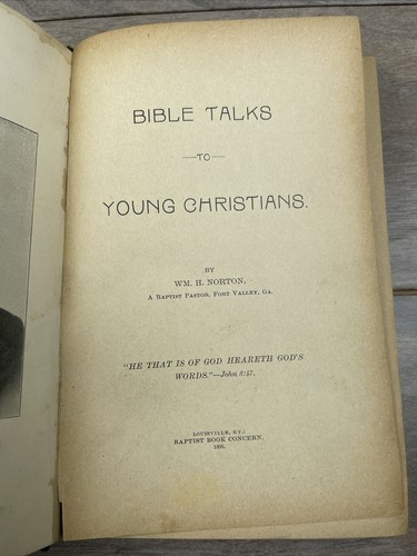 Bible talks young - talks, to